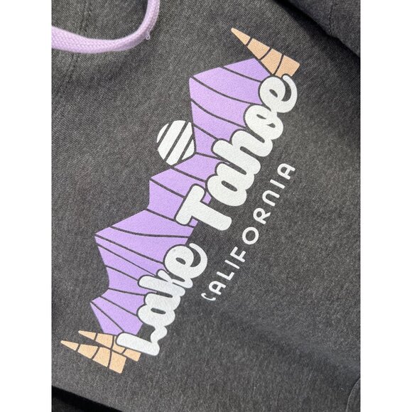 Ouray Benchmark Hoodie Size Small Lake Tahoe Colorblock Pullover Purple Gray - Picture 3 of 6